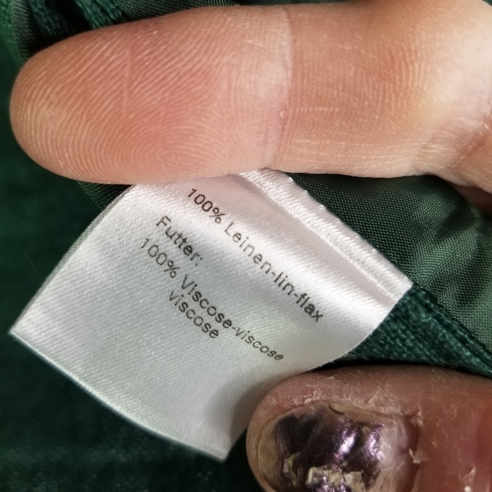 Akris Punto teal green linen cropped jacket - Picture 10 of 12